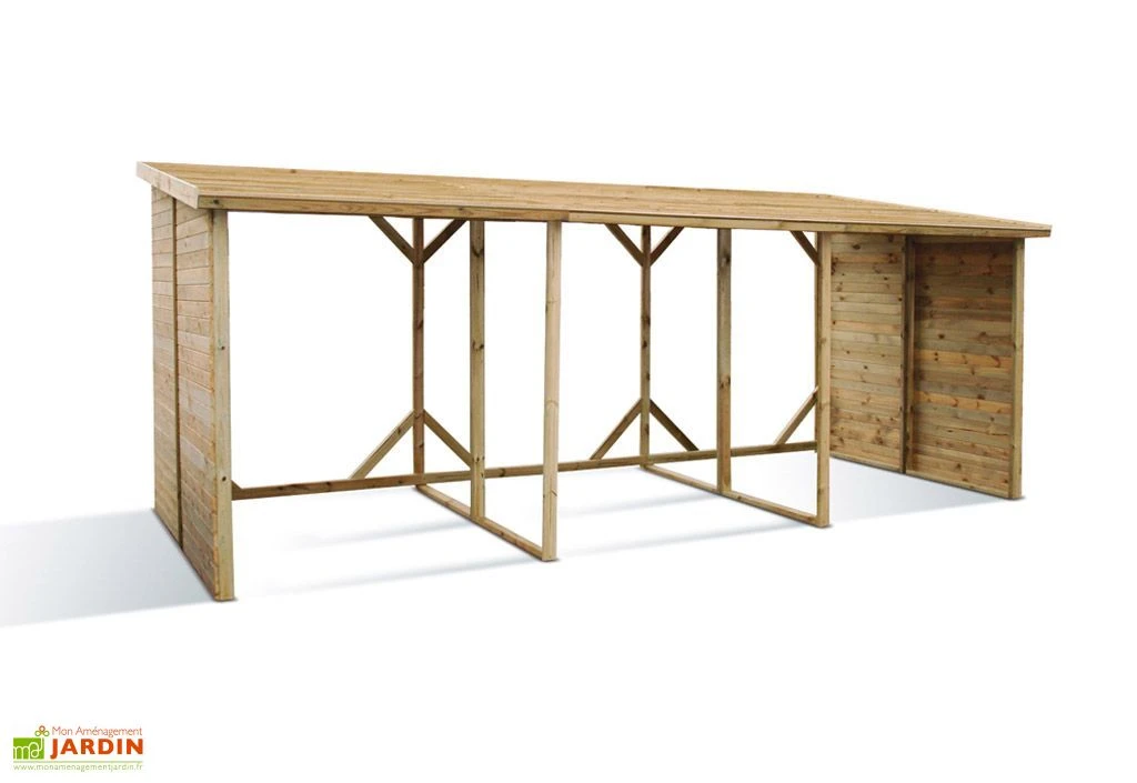 Abri Range-Bûches en Bois XXL - 16,7 m³