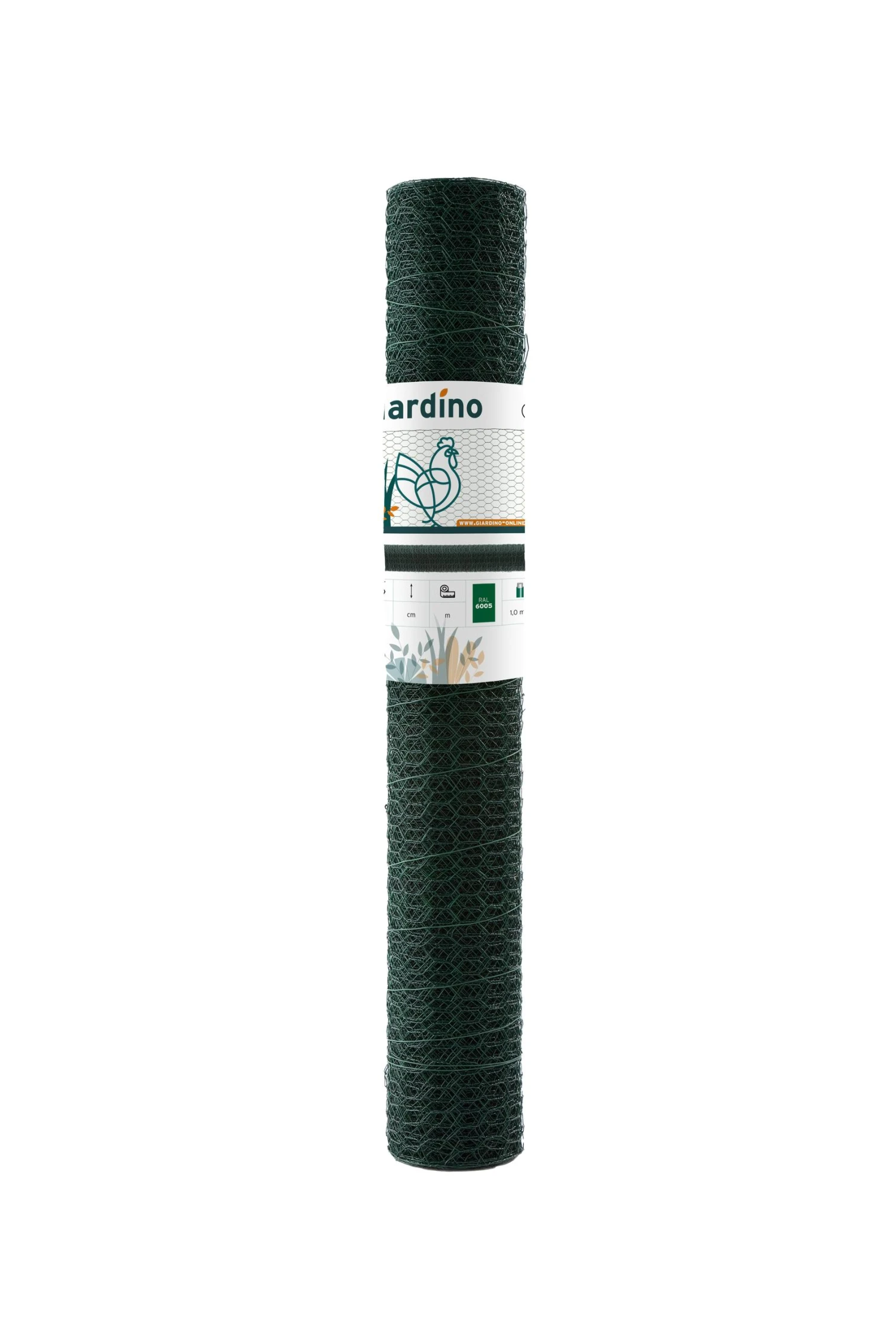 Giardino, Triple Torsion, Plastifié Après, 25x1.0mm X 100cm X 2.5m Ral 6005 Vert