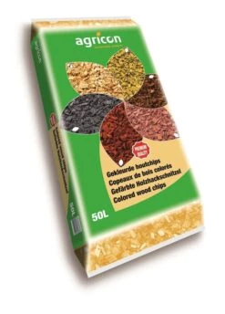 3 Palettes De 39 Sacs De Copeaux De Bois Colorés Naturel 50 L