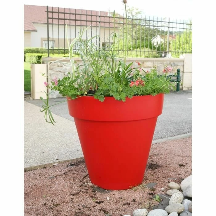 Pot De Fleurs Rond 39,2 Cm Rouge