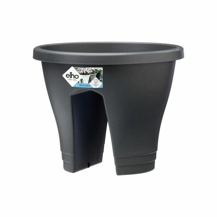 Bac à Fleurs Pour Balcon 29,6 X 29,6 X 24 Cm Anthracite