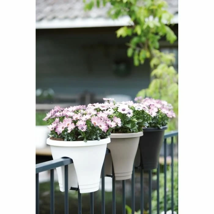 Bac à Fleurs Pour Balcon 29,6 X 29,6 X 24 Cm Anthracite