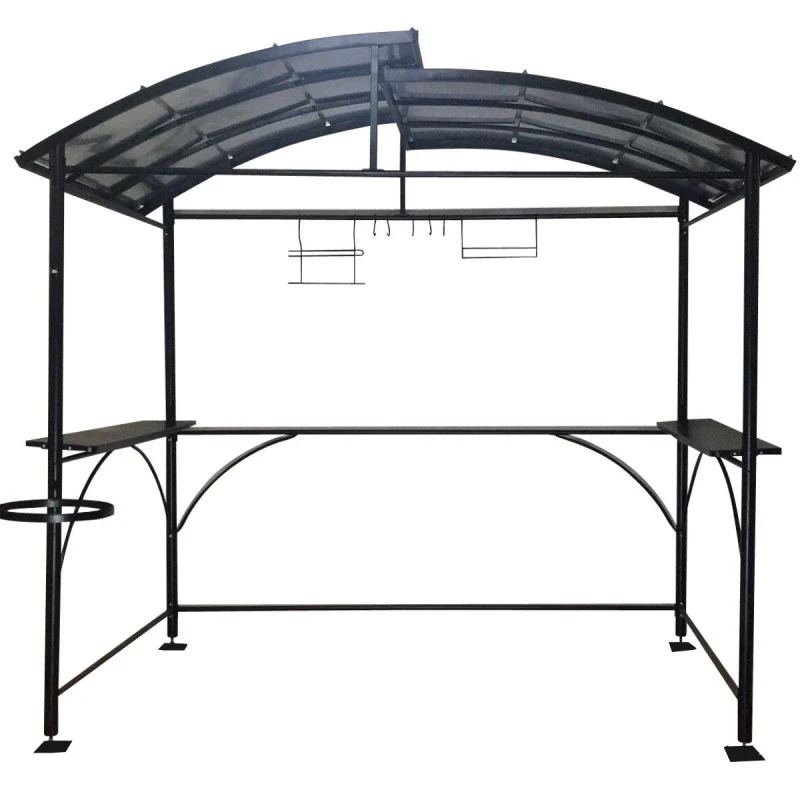 Abri barbecue autoportant 3,94m² double toit en acier galvanisé HABRITA