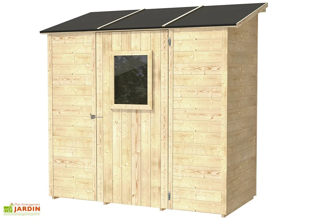 Abri de Jardin en Bois Adossé 128 x 227 cm – Vaniglia