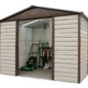 Abri De Jardin Acier Galvanisé Taupe Marron 197 X 243 Cm 4,79 M²