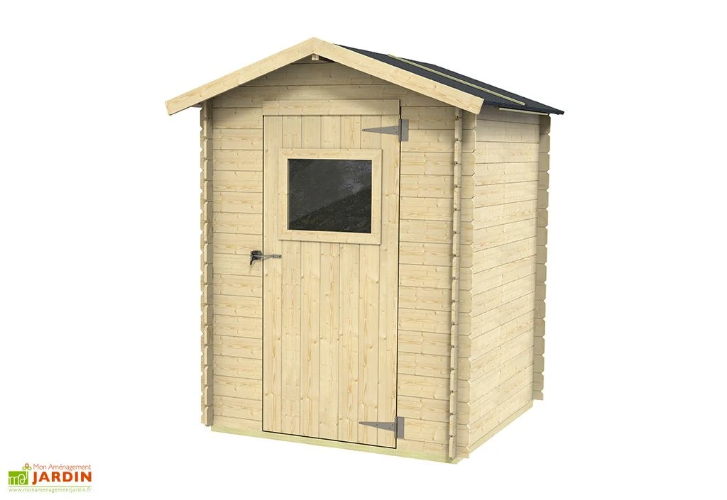 Abri de jardin en bois brut 2 m² 16 mm - Flavia