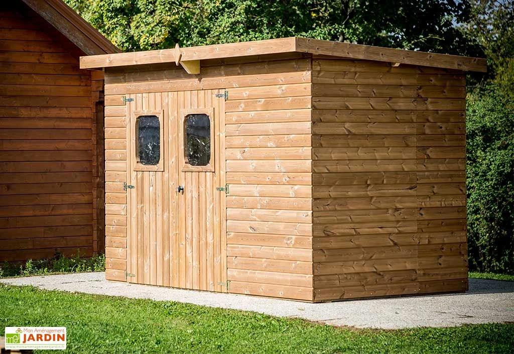 Abri de jardin en bois d’épicéa traité Theora – 5,69 m²