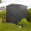 Abri De Jardin En Métal Gris Spacemaker Acier Galvanisé – 3 M²