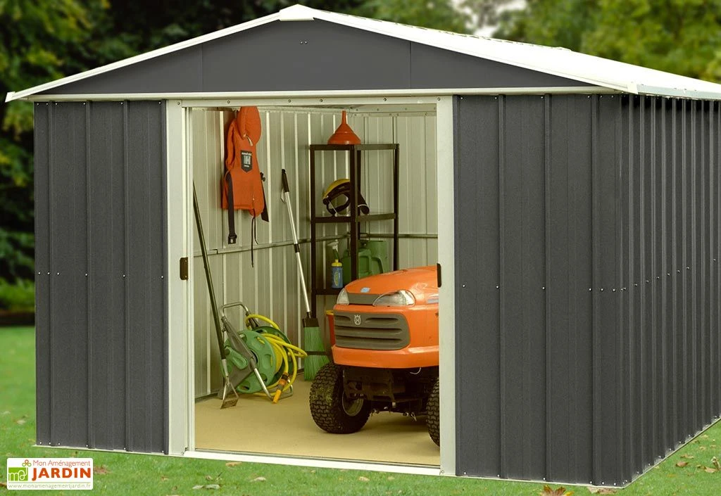 Abri de Jardin Acier Galvanisé Anthracite 137 x 202 cm 2,77 m²