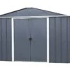 Abri De Jardin Acier Galvanisé Anthracite 217 X 202 Cm 4,38 M²