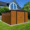 Abri De Jardin En Acier Galvanisé Imitation Bois Woodlake – 11,5 M²