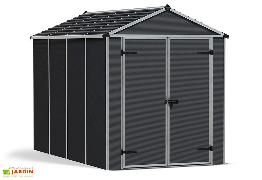 Abri de jardin en aluminium et polycarbonate 175 cm – Rubicon anthracite