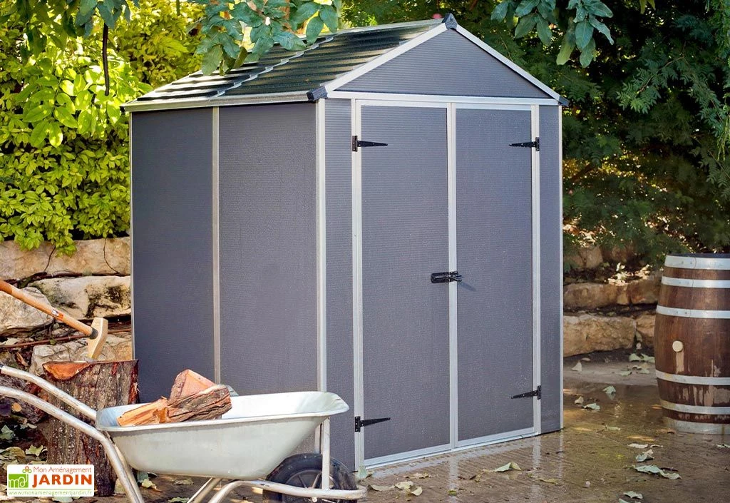 Abri de jardin en aluminium et polycarbonate 175 cm – Rubicon anthracite