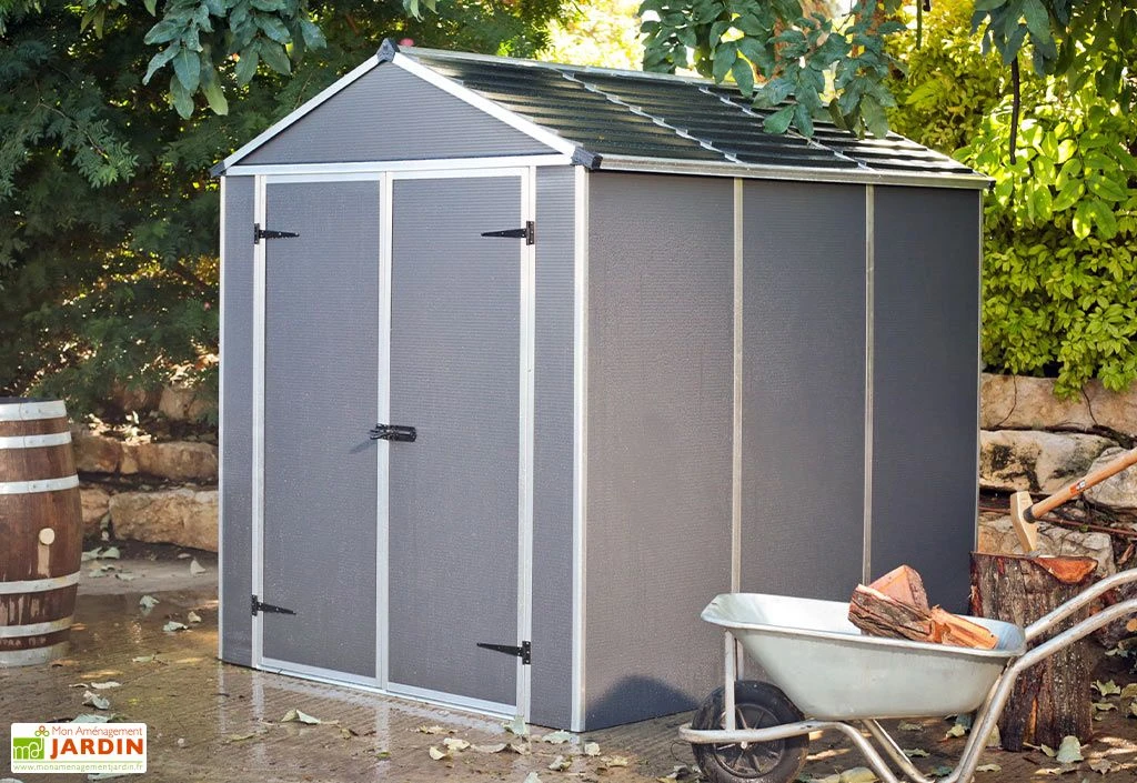 Abri de jardin en aluminium et polycarbonate 175 cm – Rubicon anthracite