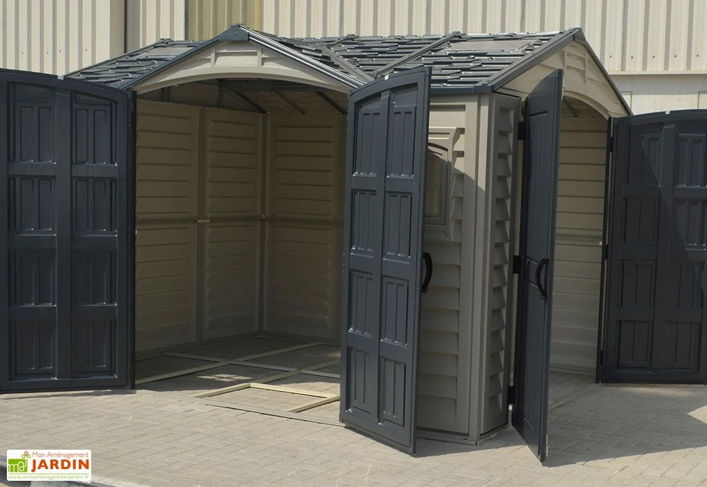 Abri de Jardin en PVC Duramax 8 m² – Apex 10 x 8 Gris Anthracite