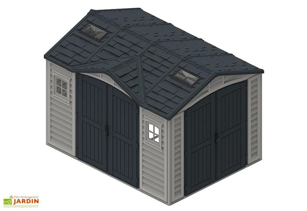 Abri de Jardin en PVC Duramax 8 m² – Apex 10 x 8 Gris Anthracite