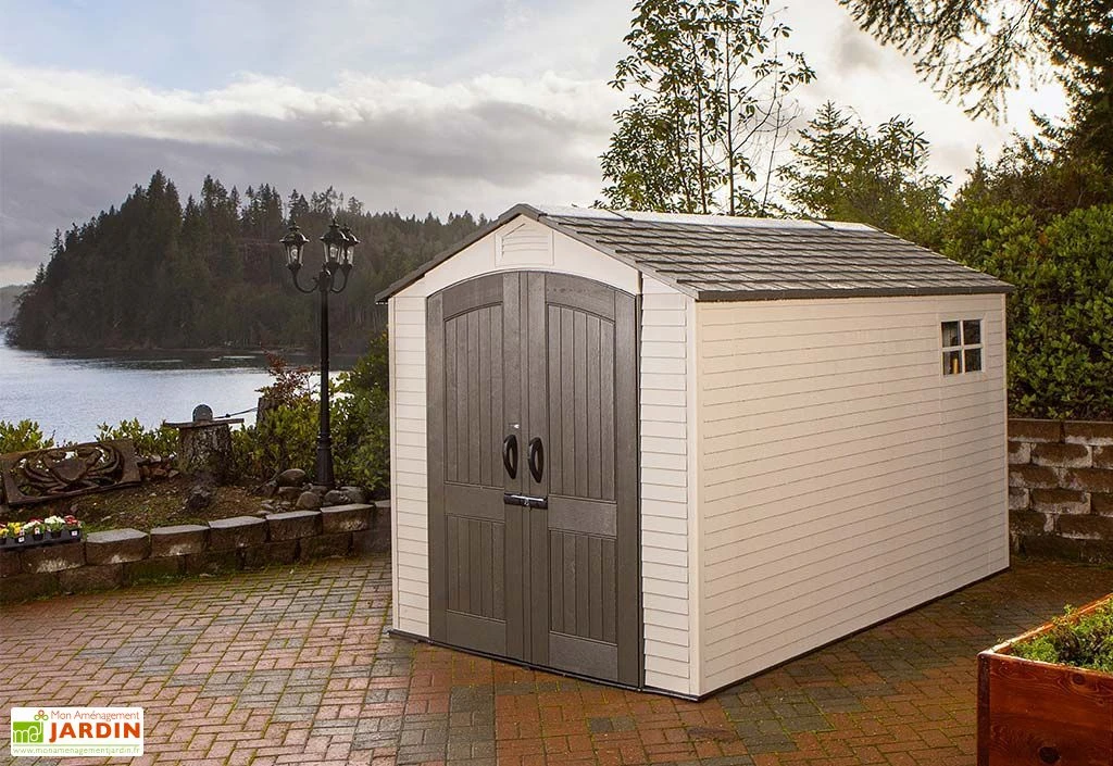 Abri de Jardin en PVC et Acier Inoxydable Lifetime Landmark 8 m²