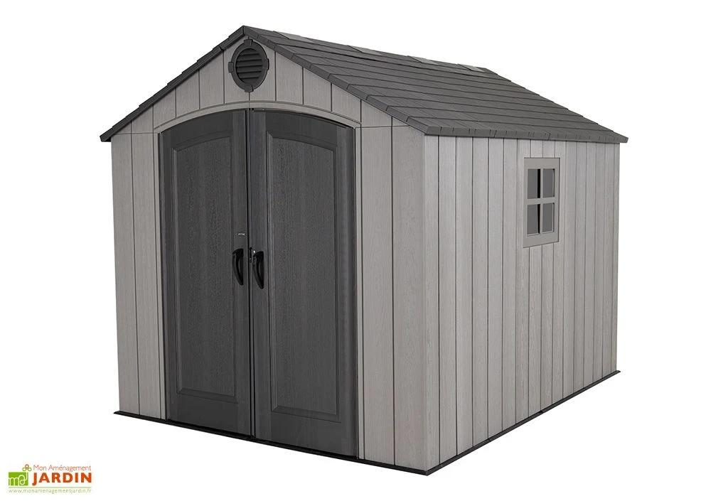 Abri de jardin en résine effet bois – 7,11 m²