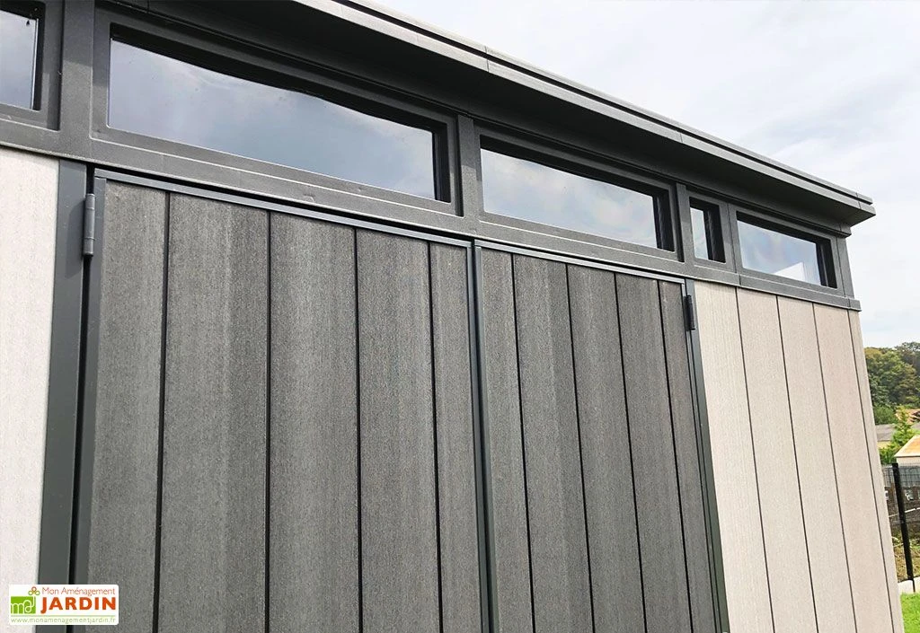 Abri de Jardin en Résine avec Toit Monopente Brossium 117 - 7,4 m²