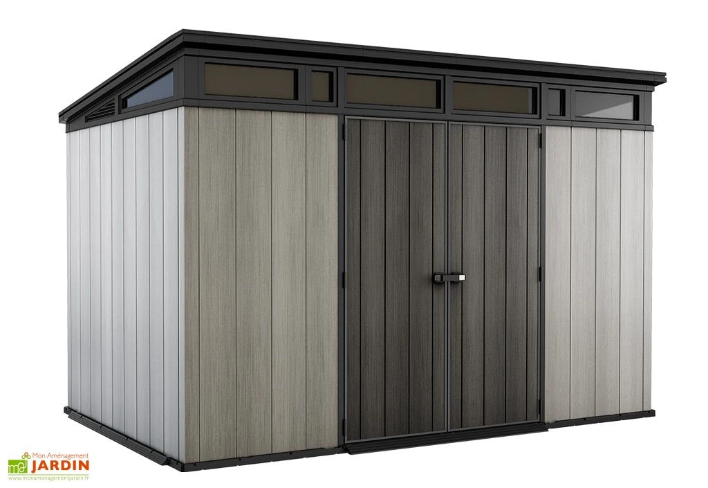 Abri de Jardin en Résine avec Toit Monopente Brossium 117 - 7,4 m²