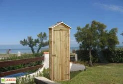 Armoire De Jardin En Bois De Pin Erra 63 X 43 X 181 Cm