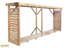 Abri Range Bûche En Bois Traité 3,8 M³ - Dallas XXL
