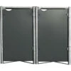 Cache-poubelle 2 Compartiments Müllbox En Aluminium Gris 2x240L – HIDE