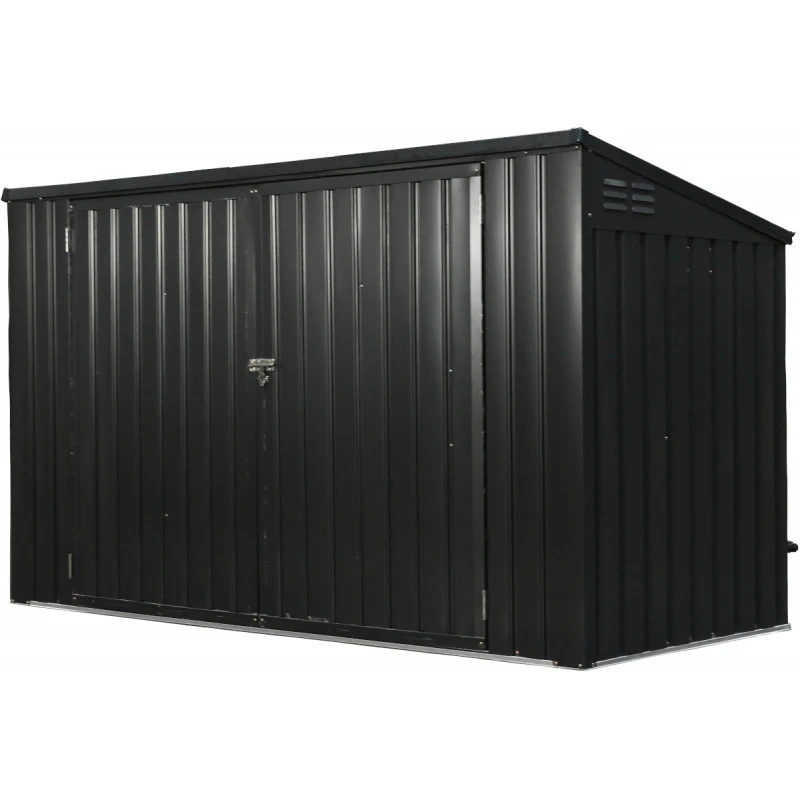 Cache-poubelle double 172x100x131cm en acier pour conteneurs 240L – Westmann