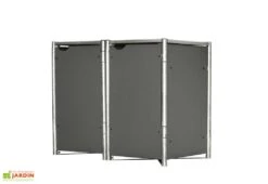 Cache-poubelle Double En Acier Et Composite Aluminium 120 X 63 X 115 Cm