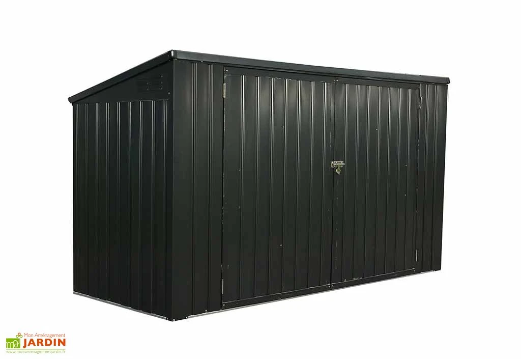 Cache-Poubelle Double en Acier 100 x 172 x 131 cm