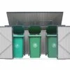 Cache-Poubelle Extérieur En Acier 100 X 235 X 131 Cm (3 Poubelles)