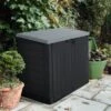 Coffre De Jardin Multifonctions En Résine 1200L Toit Plat Noir - Keter