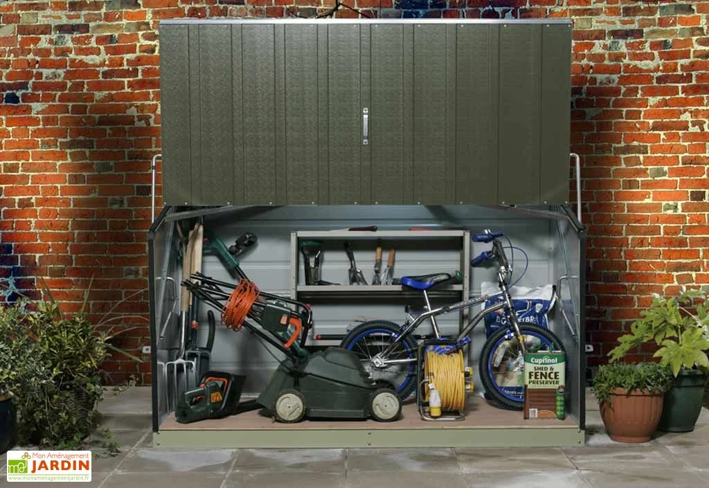 Coffre de Rangement Métal Storeguard Vert (196x89x113)