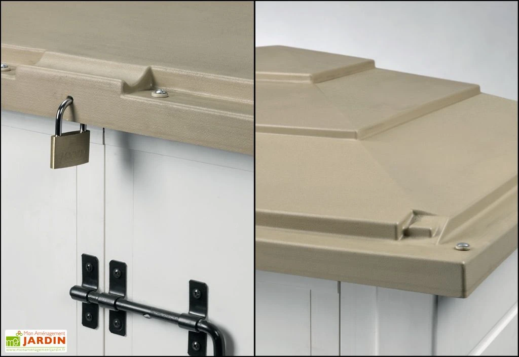 Coffre de Rangement Multifonction en PVC 1100L 122x82x130cm