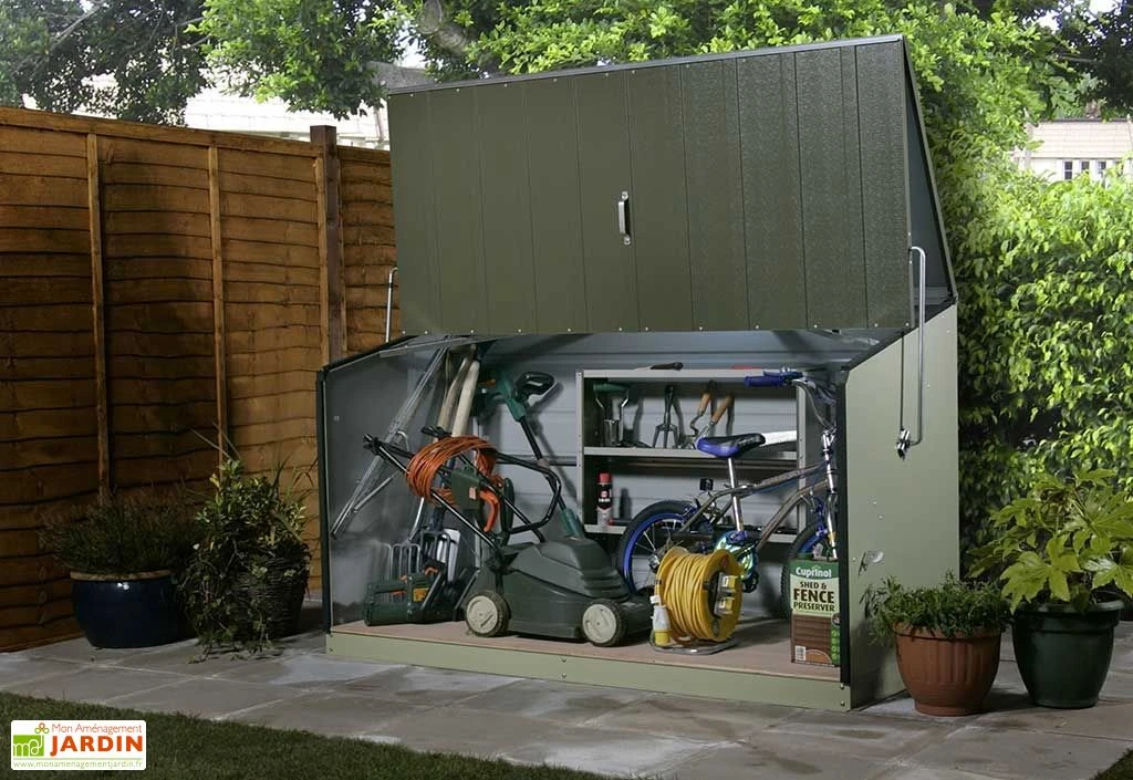 Coffre de Rangement Métal Storeguard Vert (196x89x113)