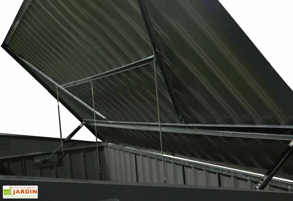 Cache-Poubelle Double en Acier 100 x 172 x 131 cm