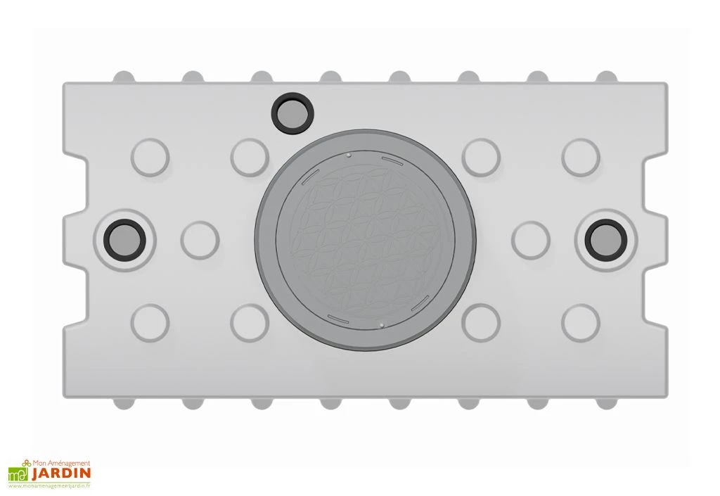 Cuve de récupération d’eau de pluie enterrée – 2000 L plate