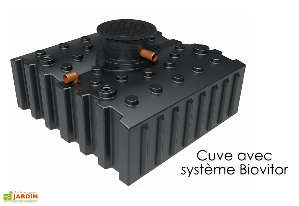 Cuve de récupération d’eau de pluie enterrée – 4000 L plate