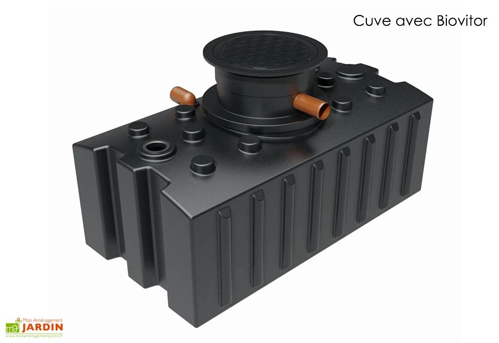 Cuve de récupération d’eau de pluie enterrée – 2000 L plate