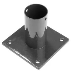 Pied Métallique Poteau Rond 40mm Hauteur Pied 105mm Ral 7016 Anthracite