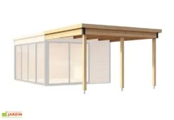 Extension De Toit En Bois D’épicéa Brut Pour Domeo 3 Et 4 - 9,6 M²