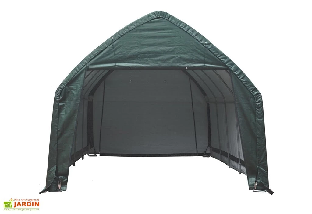 Garage Souple et Mobile en Acier et Polyéthylène 24 m² - 6 x 4 m