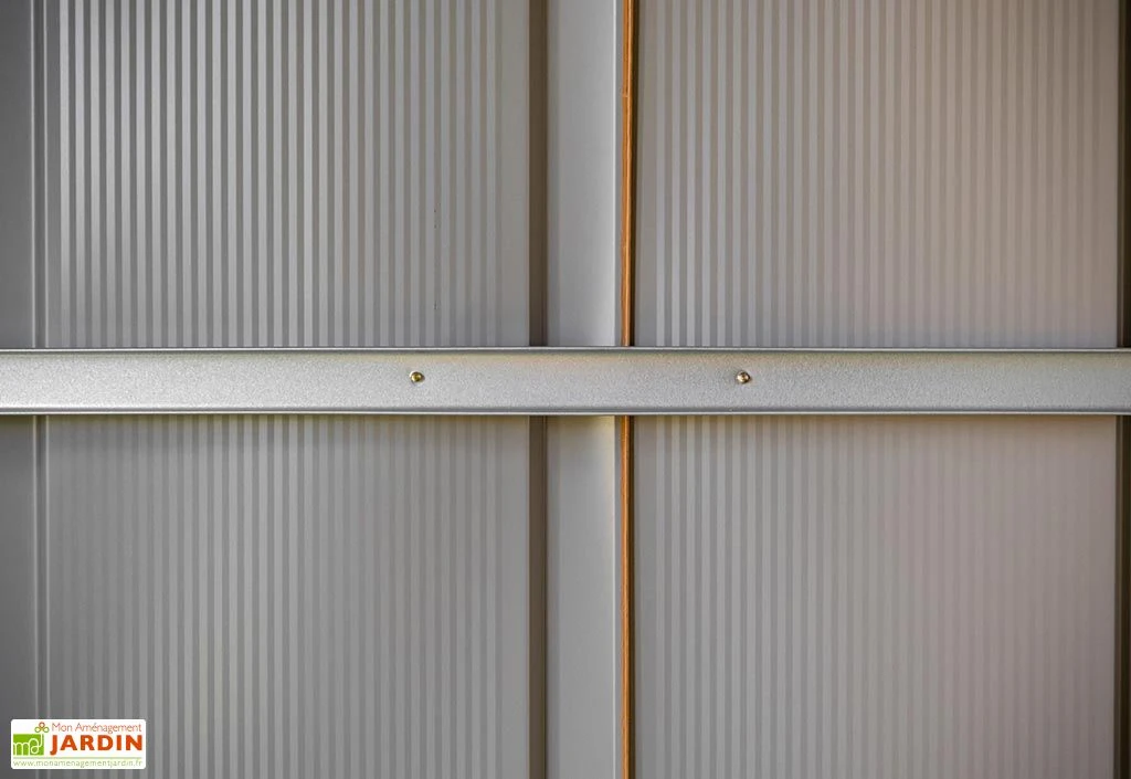 Abri de jardin en acier galvanisé imitation bois Woodlake – 11,5 m²