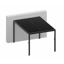 Pergola Bioclimatique En Aluminium Blanc 400x400cm Avec Lames Blanches ODIN - GardenGate