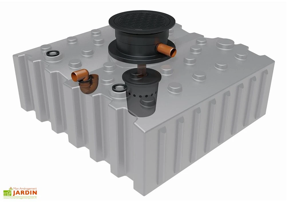 Cuve de récupération d’eau de pluie enterrée – 4000 L plate