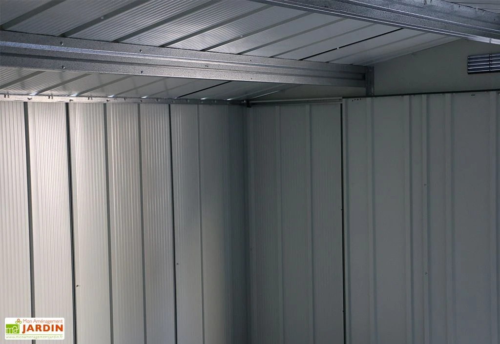 Abri de jardin en métal galvanisé anthracite Duramax 9 m²