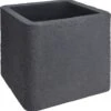 Pot De Fleurs Carré 40x40x34cm Gris